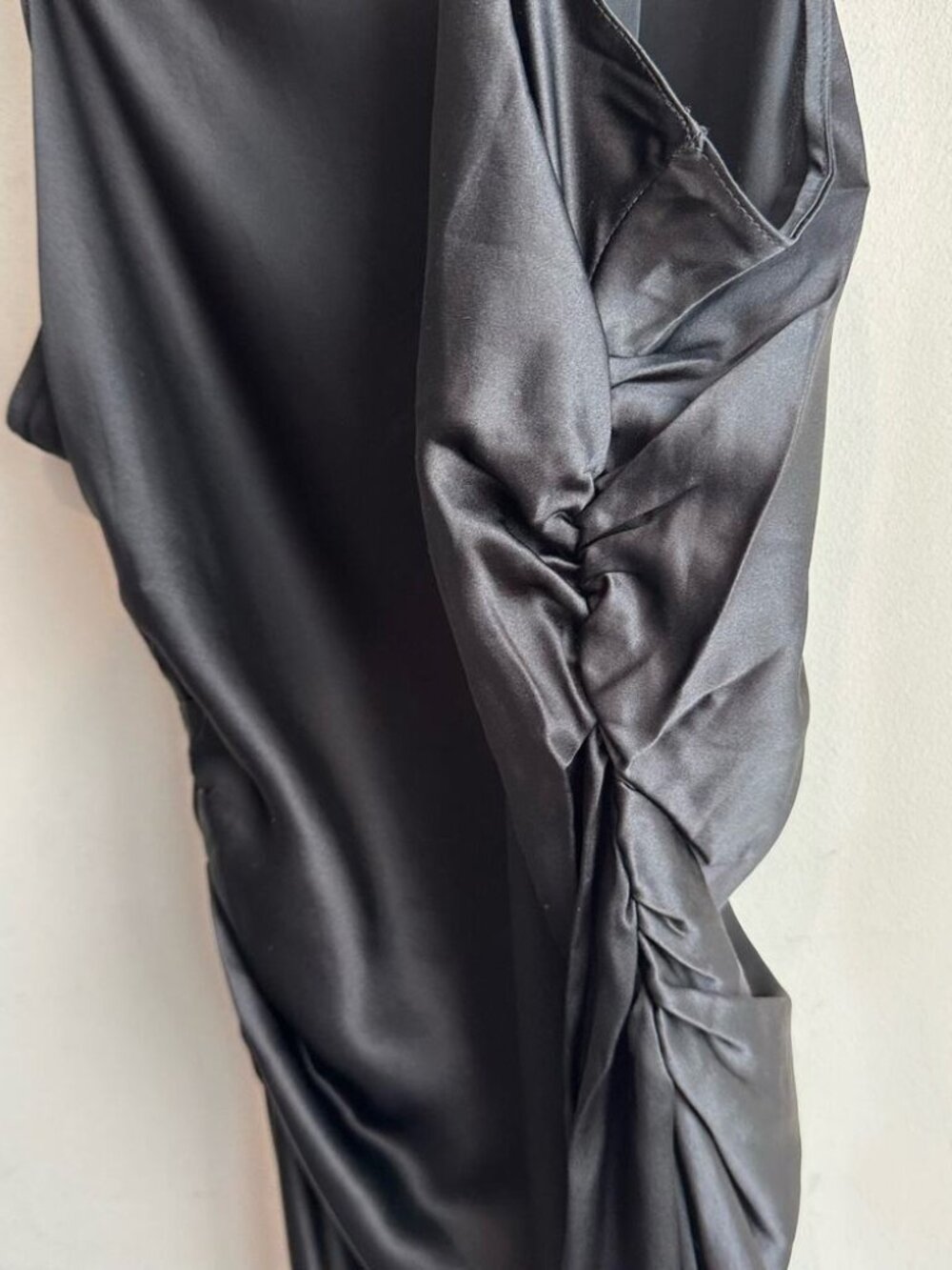 Banana Republic Eclipse Silk Midi Dress Black XL - Picture 5 of 10